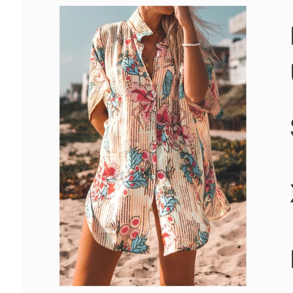 Floral bathing suit cover up
